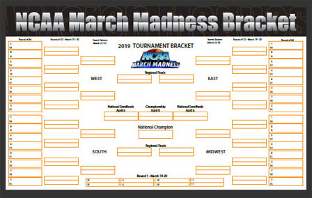 2018 Free March Madness Pritable Bracket